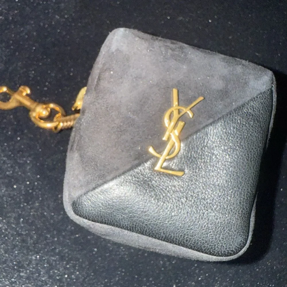 Brand new YSL Black and Gold Keychain Pouch